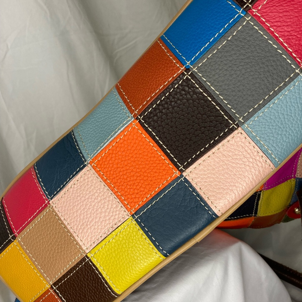 Multicolor Patchwork Shoulder Bag - image 8